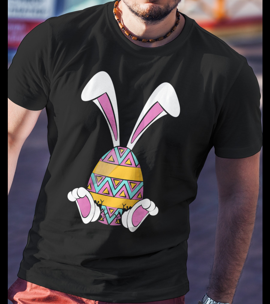 Funny Bunny Easter Egg Cute Happy Rabb T-Shirt