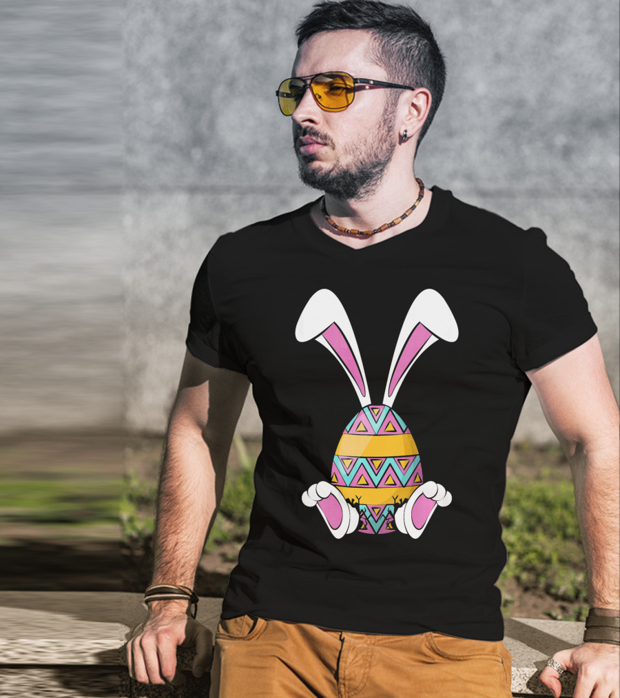 Funny Bunny Easter Egg Cute Happy Rabb T-Shirt