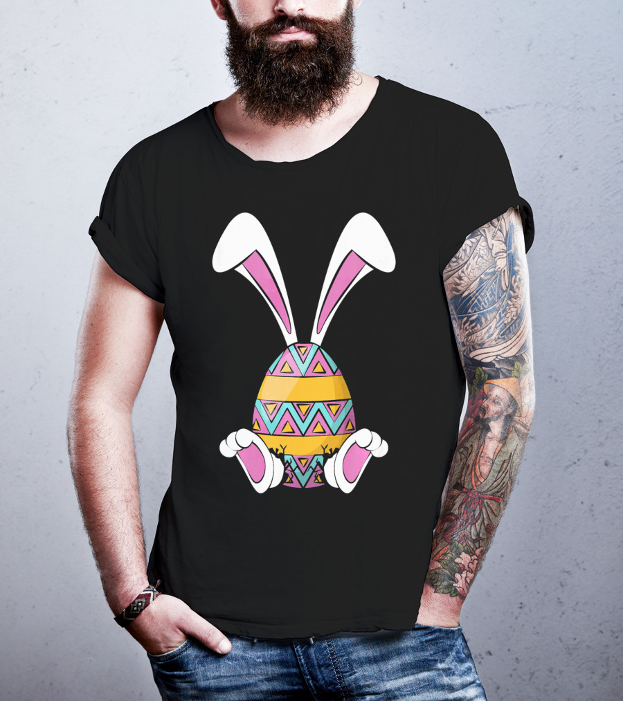 Funny Bunny Easter Egg Cute Happy Rabb T-Shirt
