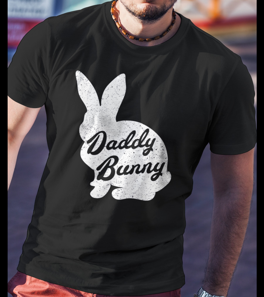 Daddy Bunny Mens Funny And Cute Easter T-Shirt