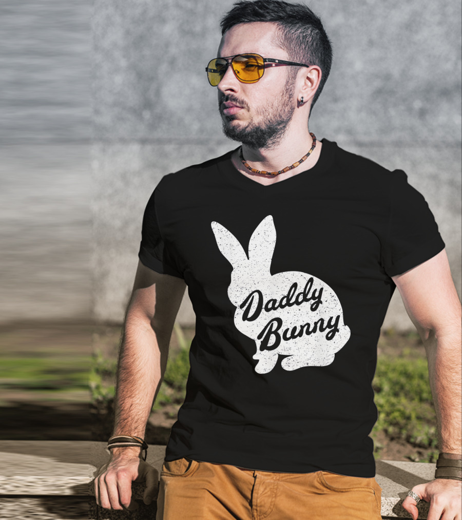 Daddy Bunny Mens Funny And Cute Easter T-Shirt