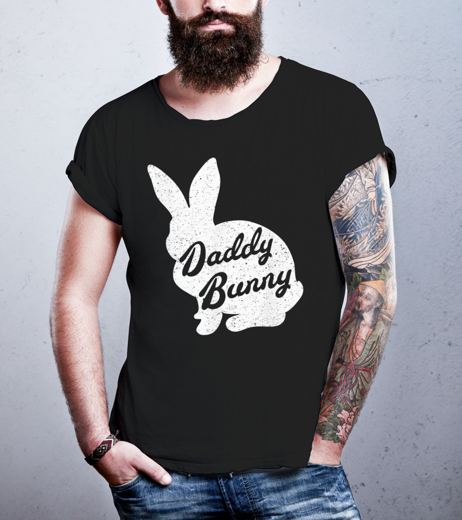 Daddy Bunny Mens Funny And Cute Easter T-Shirt