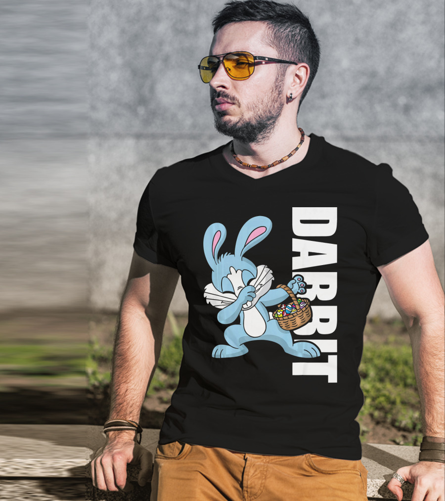 Easter Basket Stuffers Kids Dabbin Dabbit Rabbit With Eggs T-Shirt
