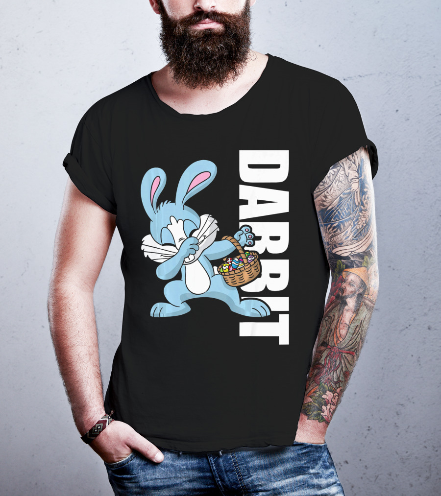 Easter Basket Stuffers Kids Dabbin Dabbit Rabbit With Eggs T-Shirt