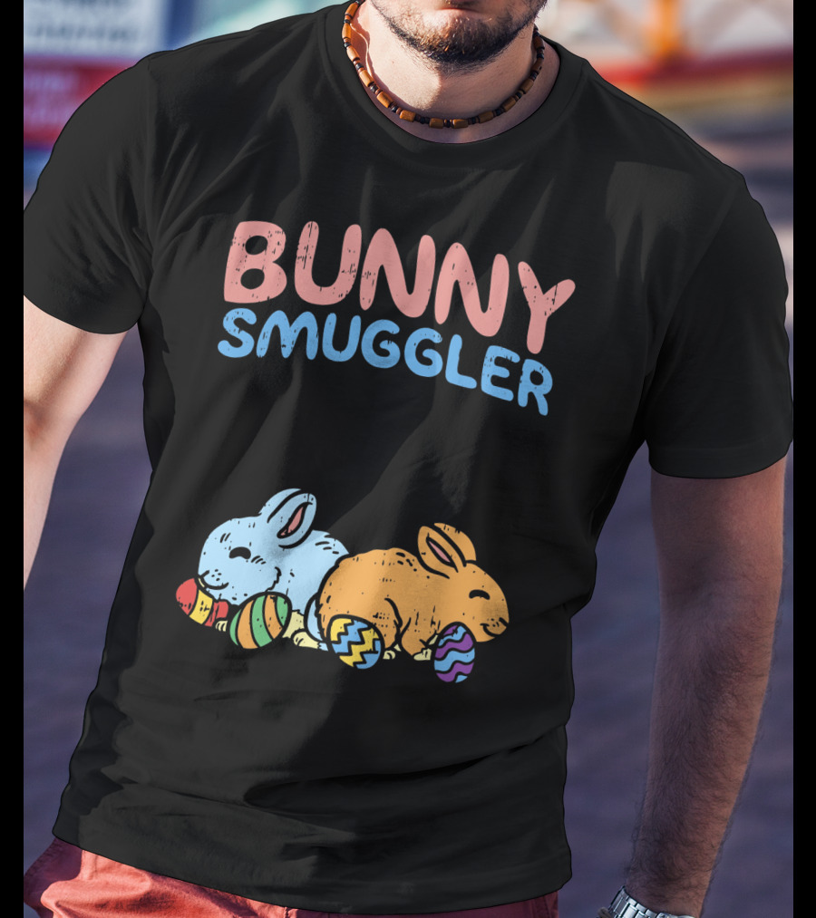 Bunny Smuggler Twins Easter Pregnancy T-Shirt