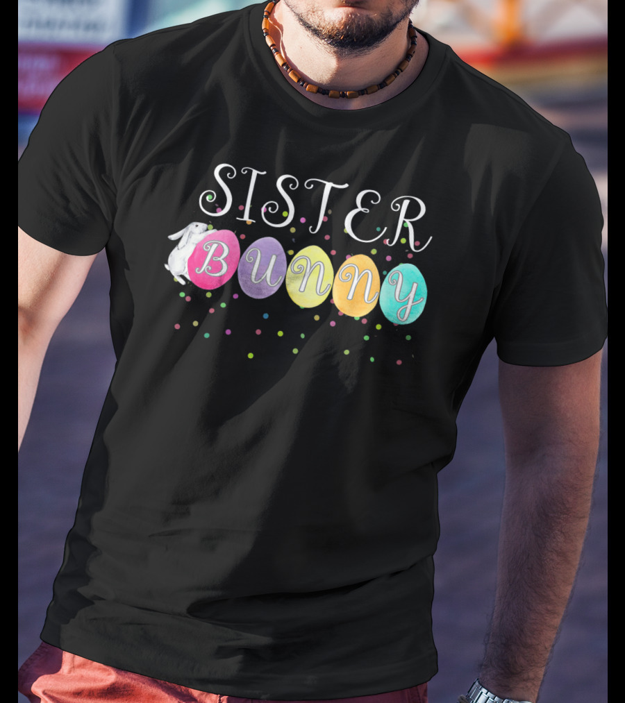 SISTER BUNNY Colorful Eggs Kids T-Shirt