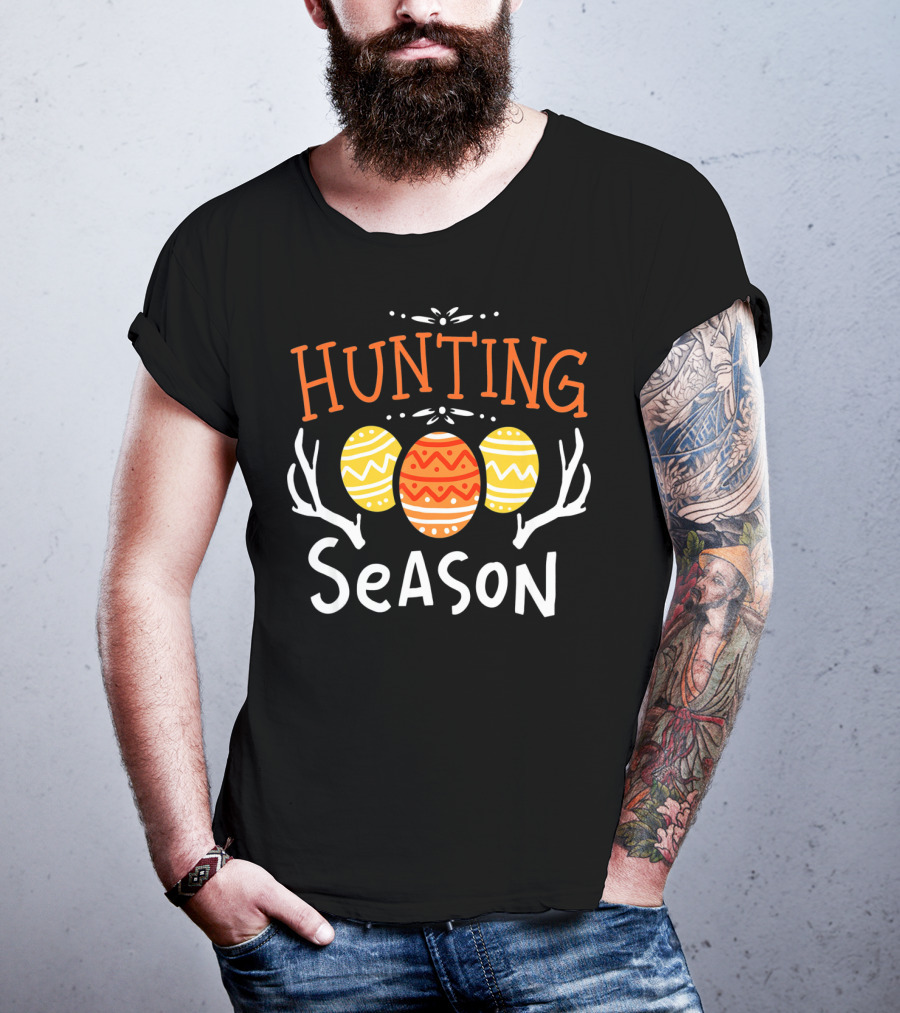 Hunting Season Easter Happy Egg Hunt Deer T-Shirt