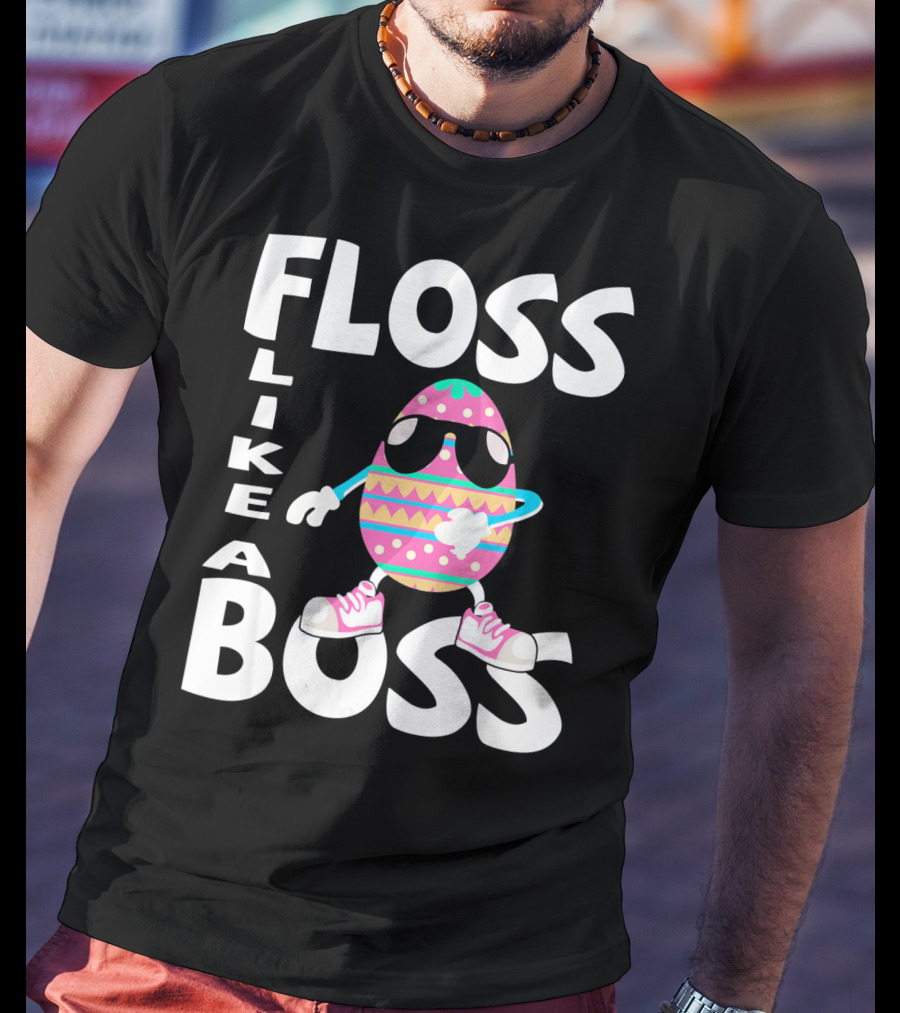 Floss Like A Boss Cute Flossing Easter Egg T-Shirt