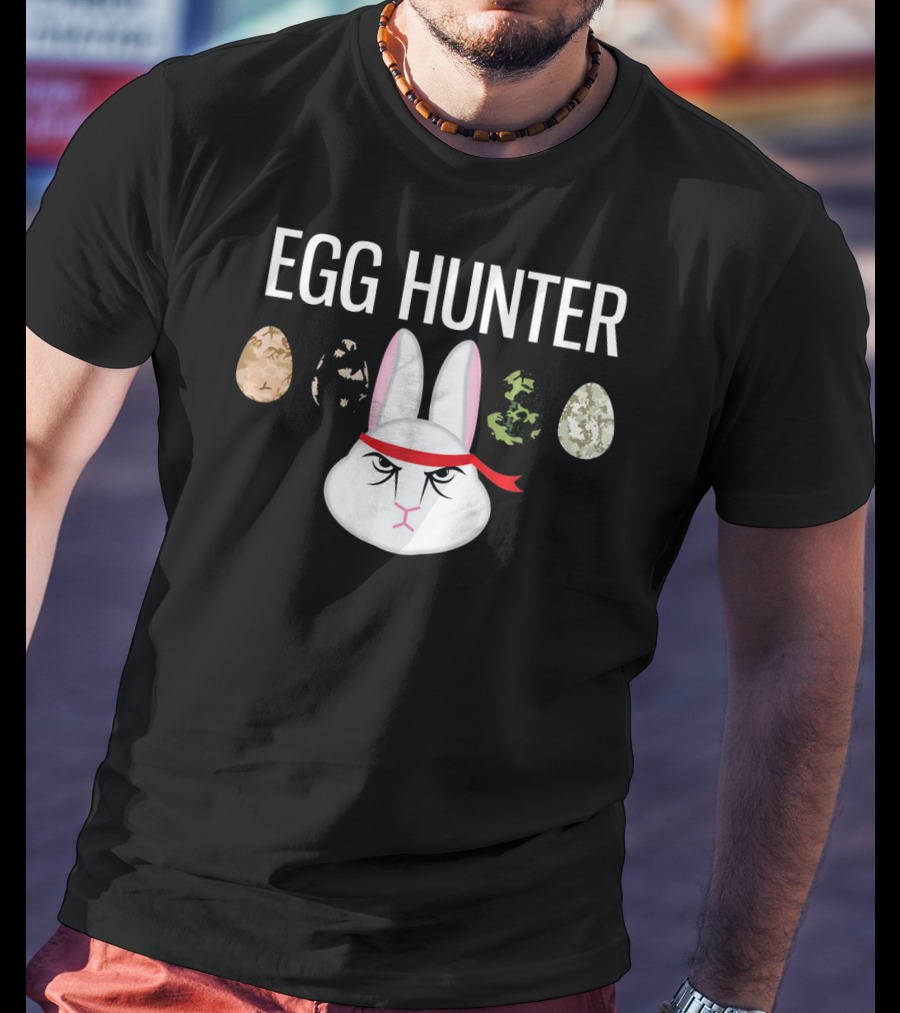 Egg Hunter Ninja Bunny Easter T-Shirt