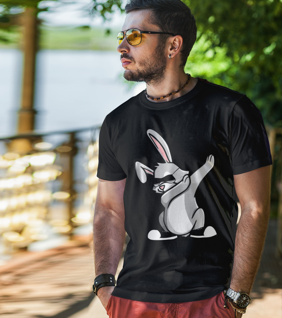 Easter Dab Bunny Women's Sunglasses Cute Rabbit Dancing T-Shirt