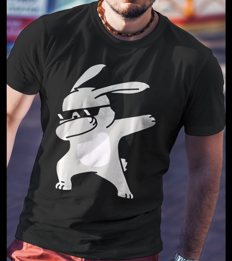 Happy Easter Day Cool Dabbing Rabbit T-Shirt