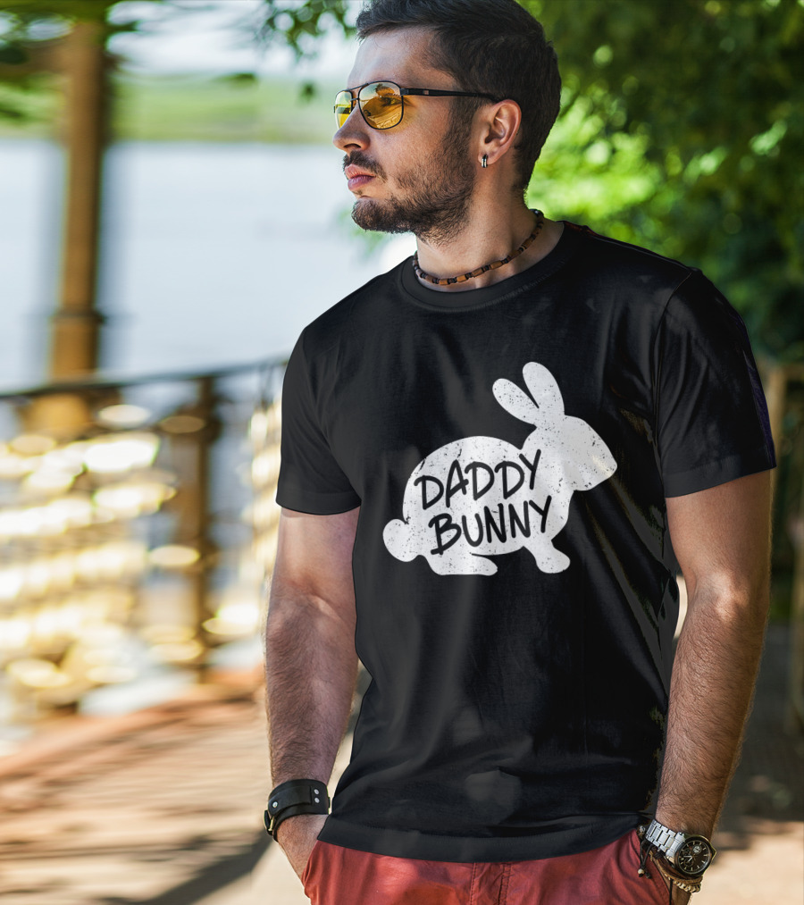 Family Matching Easter Daddy Bunny Matching T-Shirt