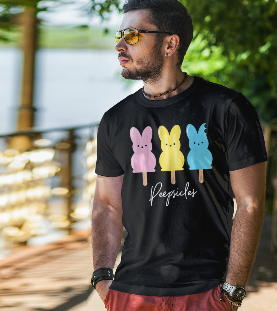 Peepsicles Fun Easter Bunny Cute Peep Popsicle T-Shirt
