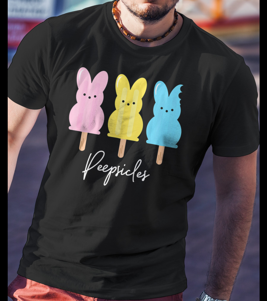 Peepsicles Fun Easter Bunny Cute Peep Popsicle T-Shirt