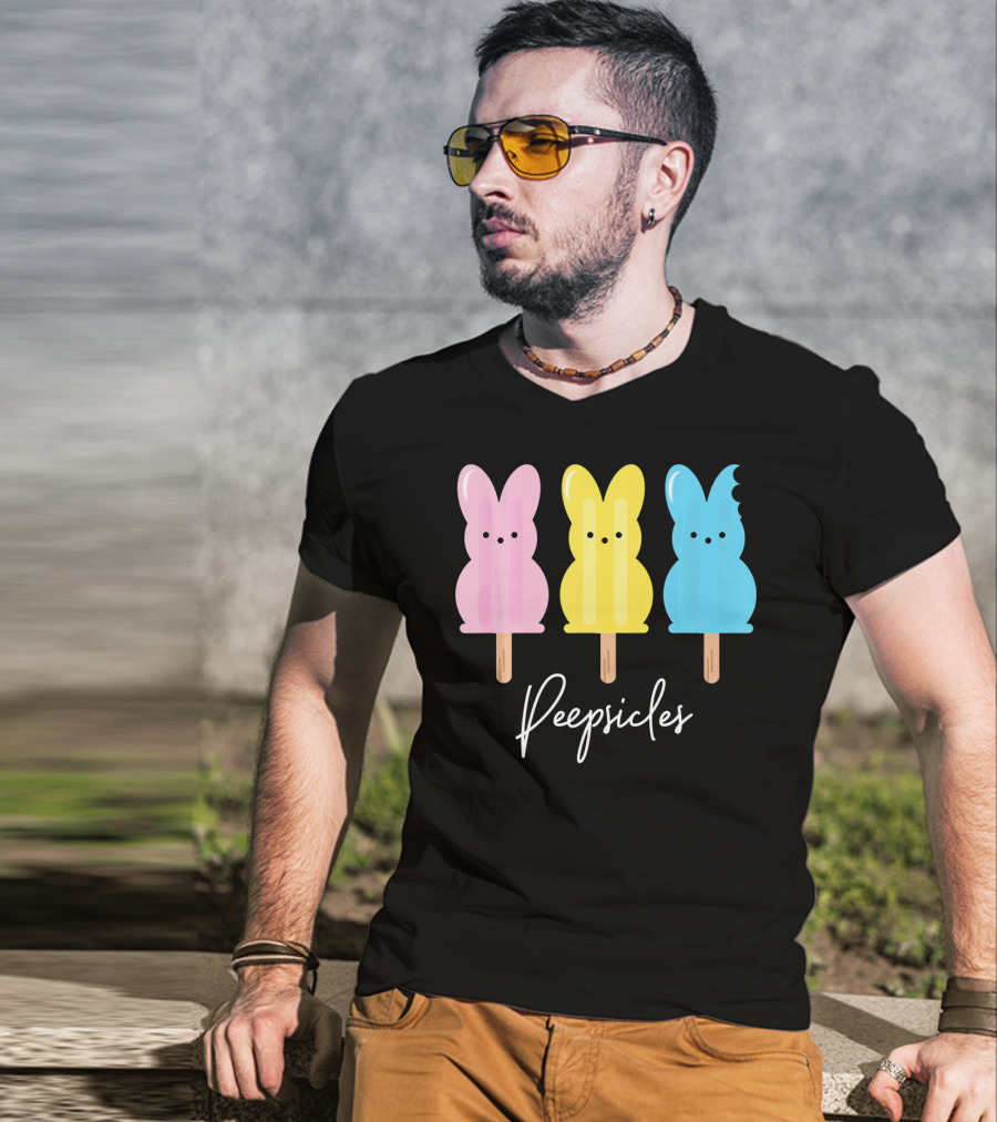 Peepsicles Fun Easter Bunny Cute Peep Popsicle T-Shirt
