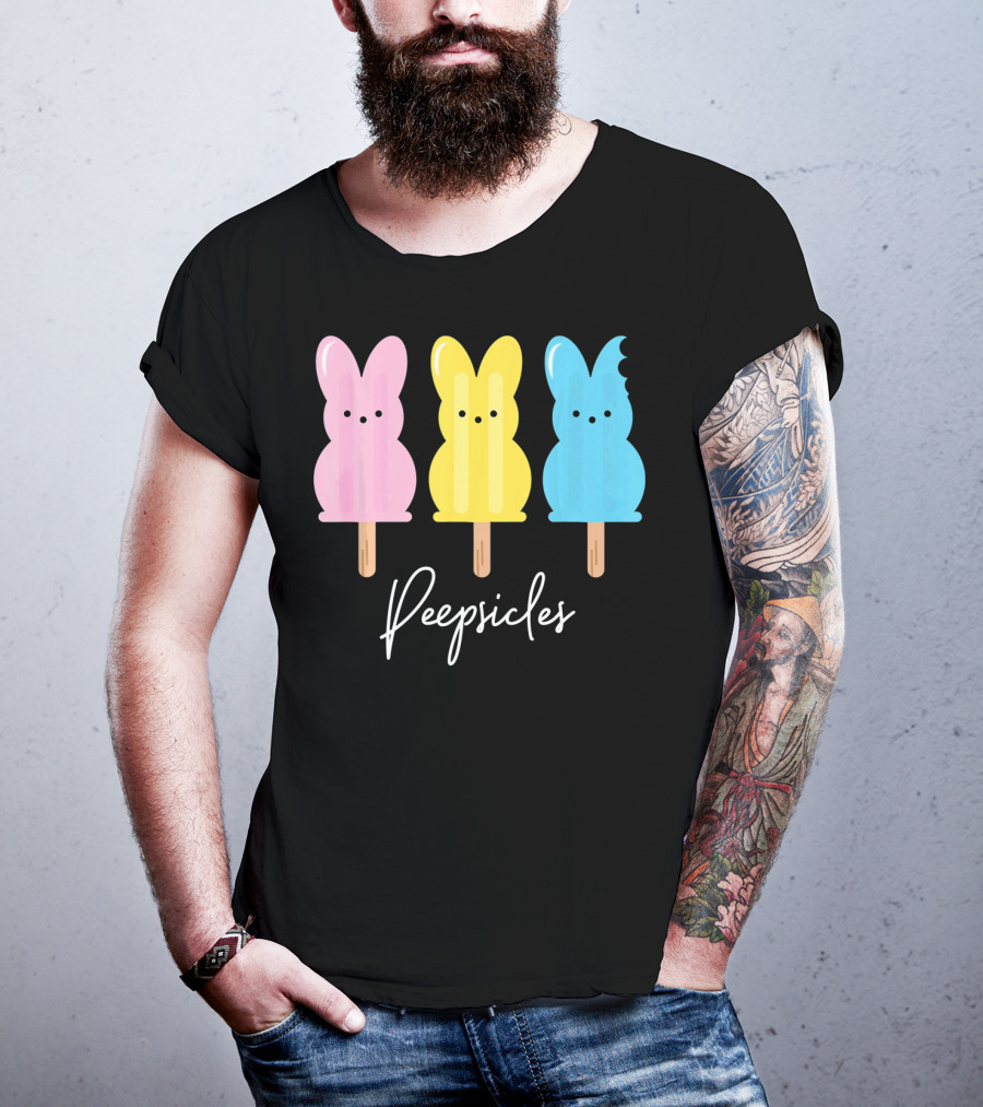 Peepsicles Fun Easter Bunny Cute Peep Popsicle T-Shirt