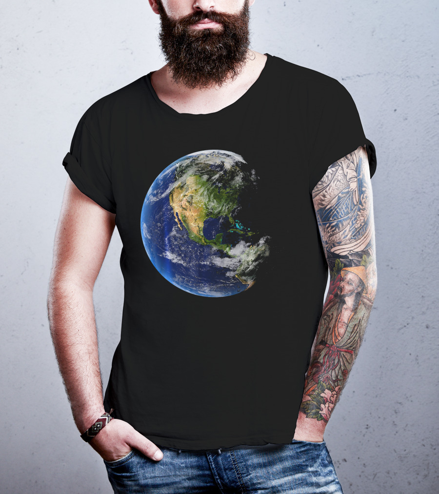 Planet Earth North America Globe T-Shirt