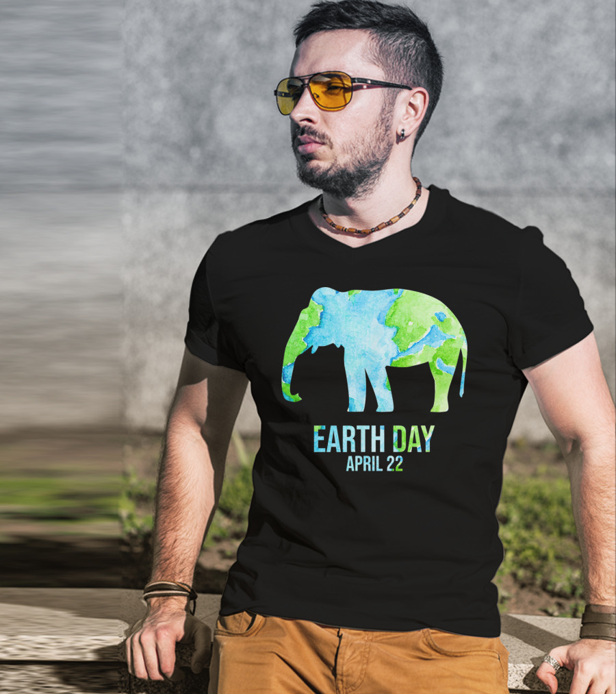 Earth Day April 22 Elephant School Event T-Shirt