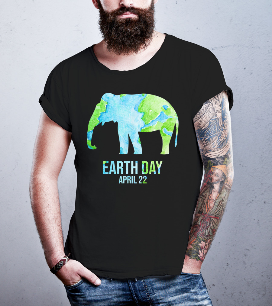 Earth Day April 22 Elephant School Event T-Shirt