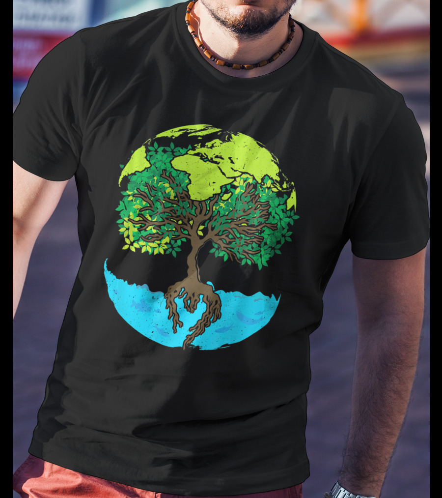 World Environment Earth Day Save The Tree Planet Nature Conservation T-Shirt