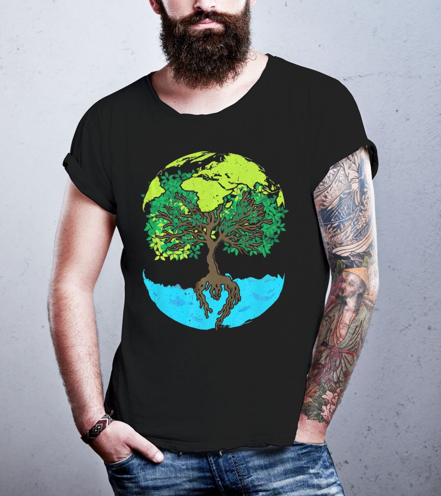 World Environment Earth Day Save The Tree Planet Nature Conservation T-Shirt