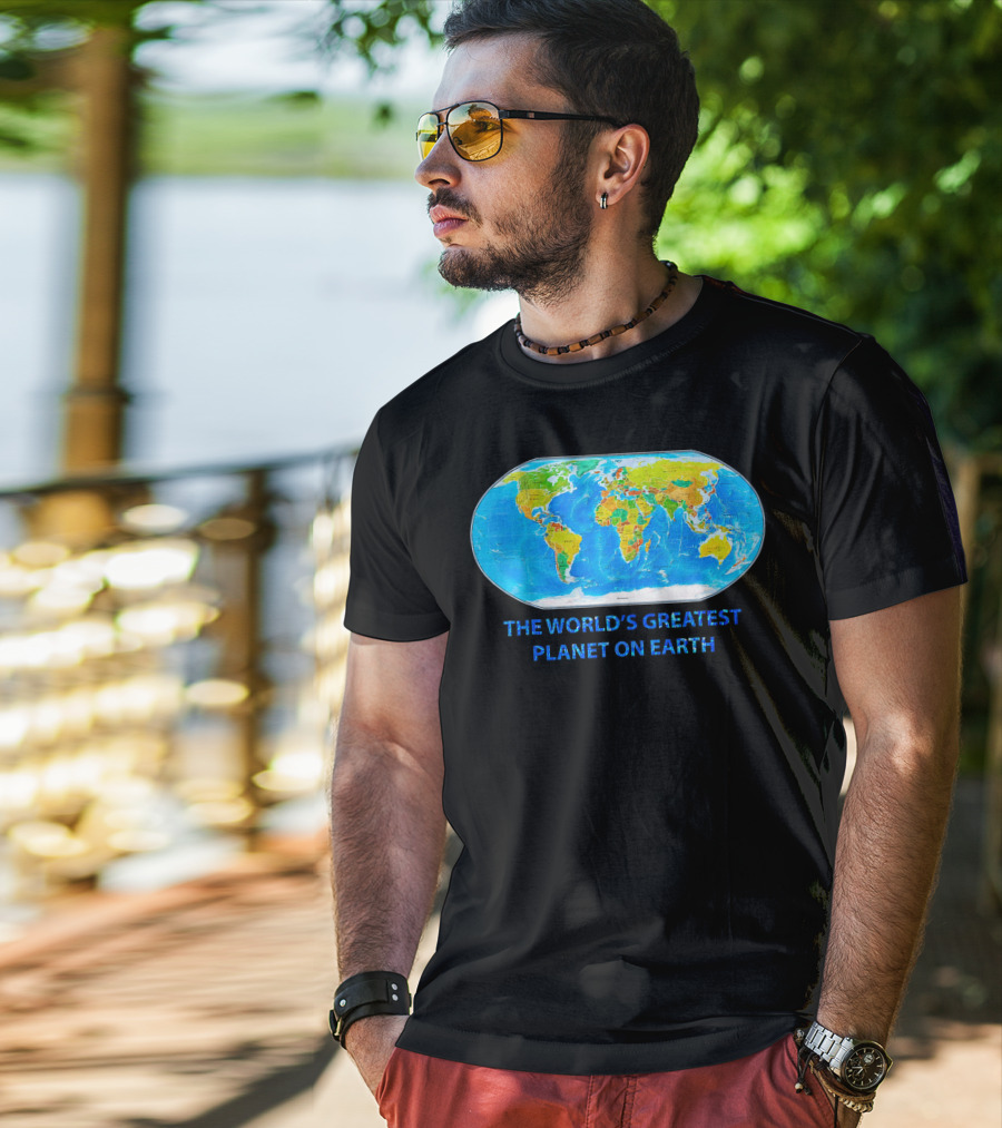 The World's Greatest Planet On Earth Map T-Shirt
