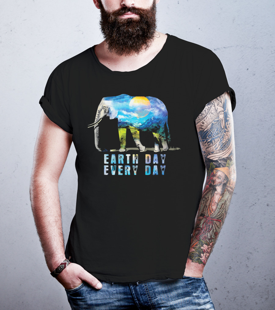 Elephant Earth Day Every Day Nature Scene T-Shirt