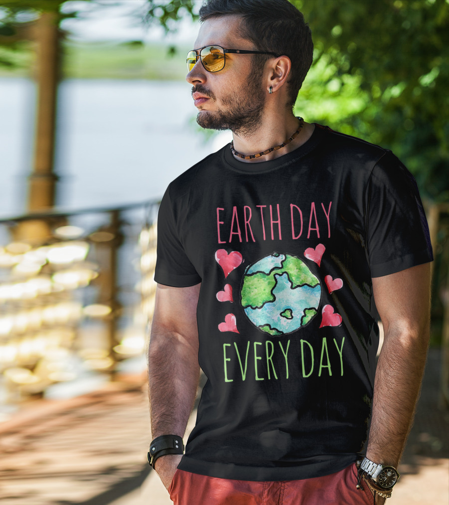 Earth Day Every Day Cute Earthy Heart T-Shirt