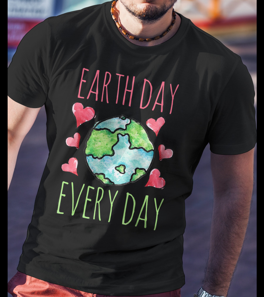 Earth Day Every Day Cute Earthy Heart T-Shirt