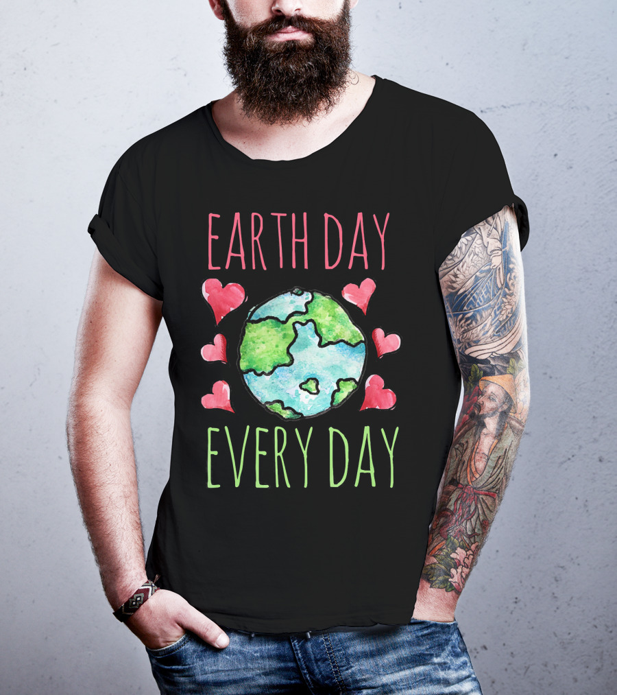 Earth Day Every Day Cute Earthy Heart T-Shirt