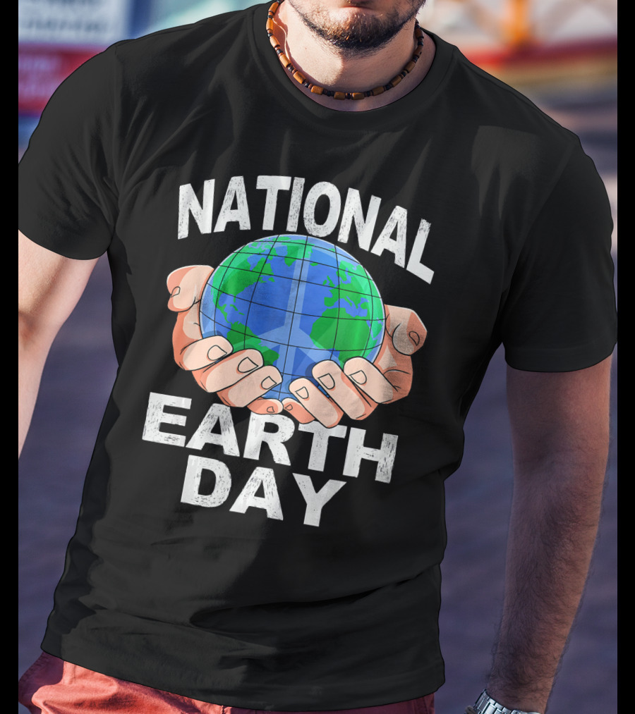 National Earth Day Nature Hands Holding Globe April T-Shirt