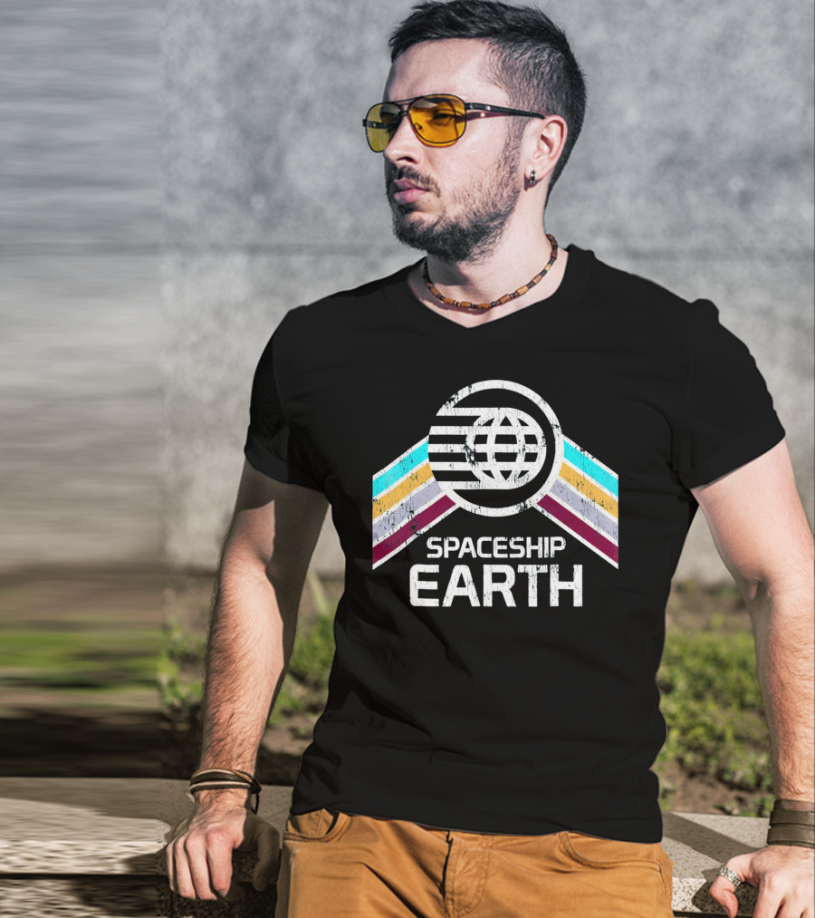 Spaceship Earth Retro T-Shirt