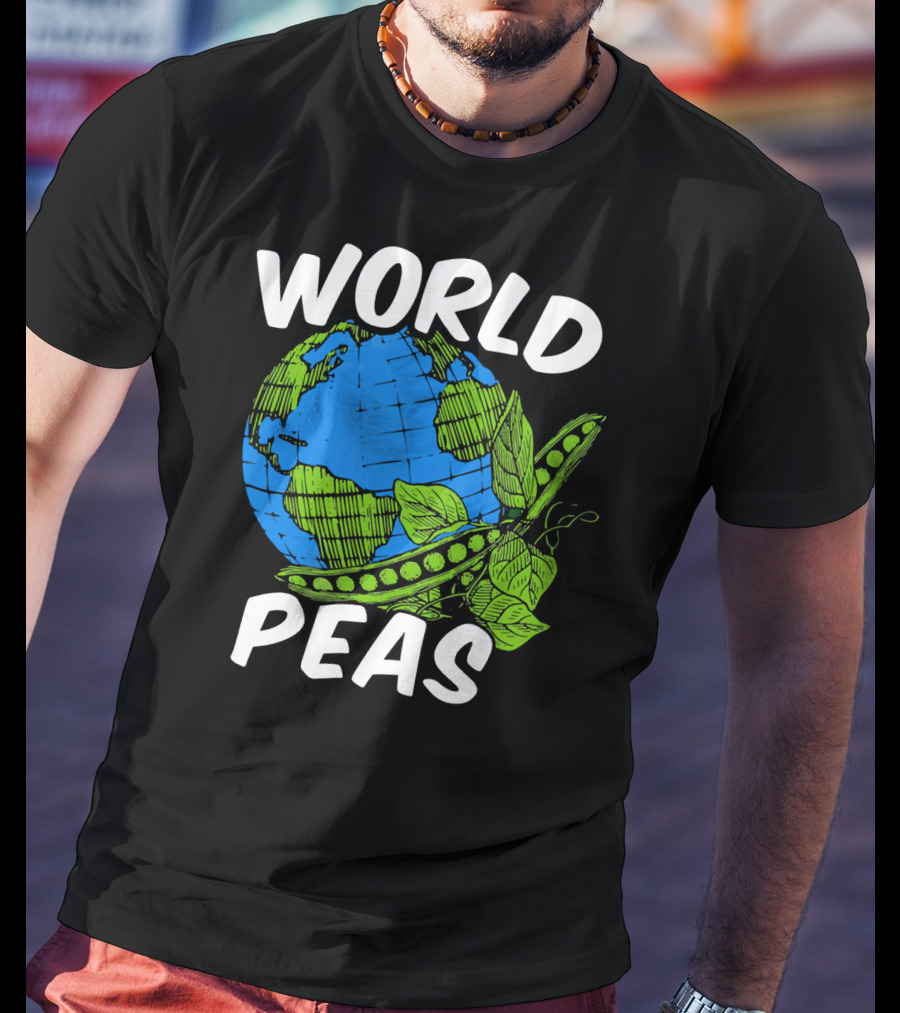 World Peas Pun Funny Peace On Earth T-Shirt