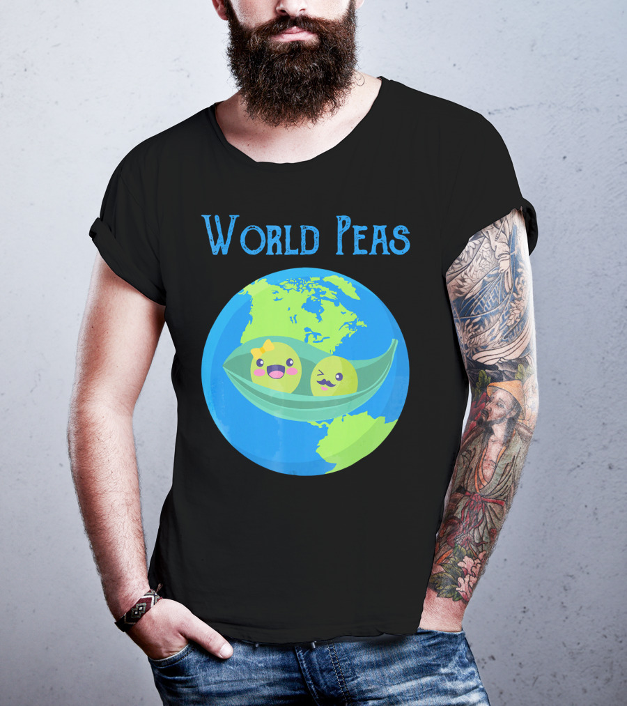 World Peas Give Peas A Chance Earth Peapod T-Shirt