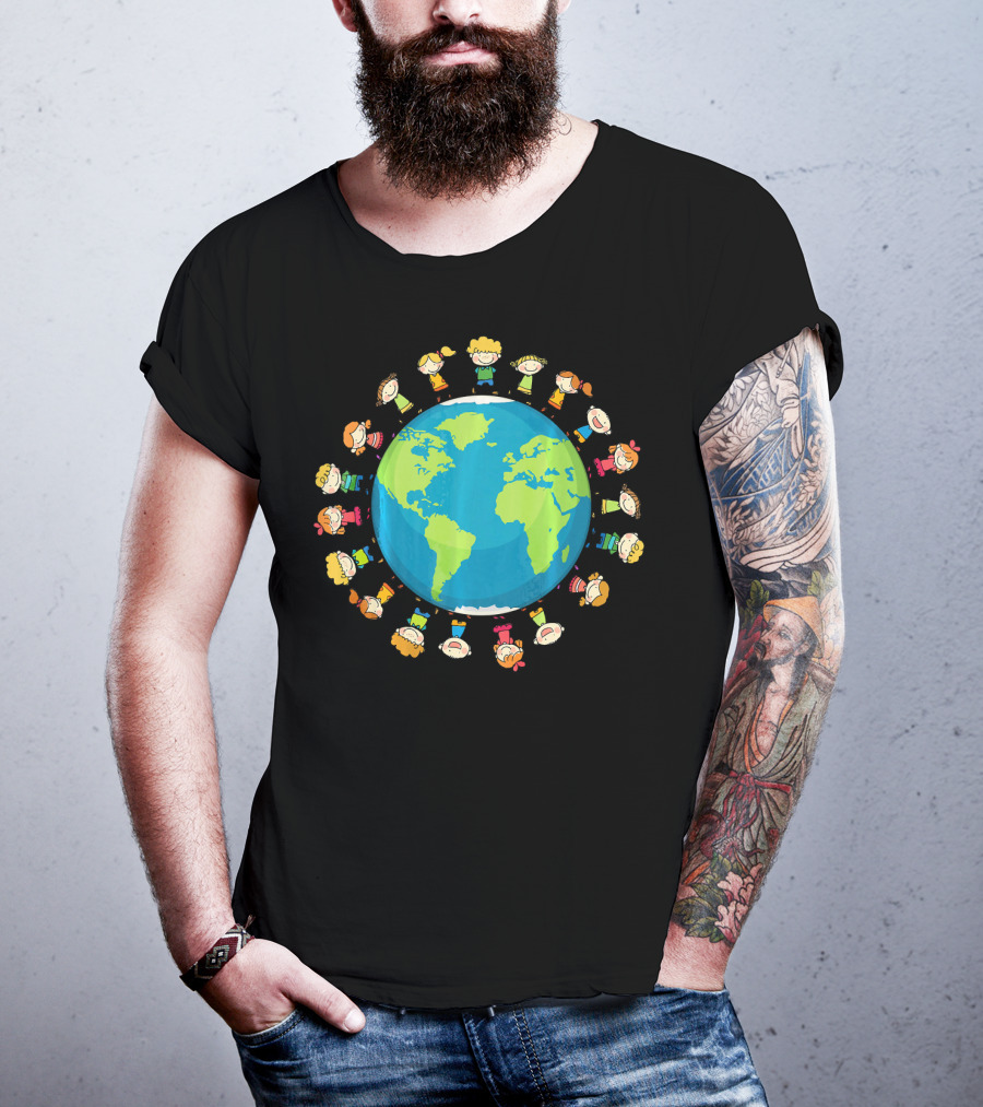 Kids Around The World Global Unity Climate Awareness T-Shirt