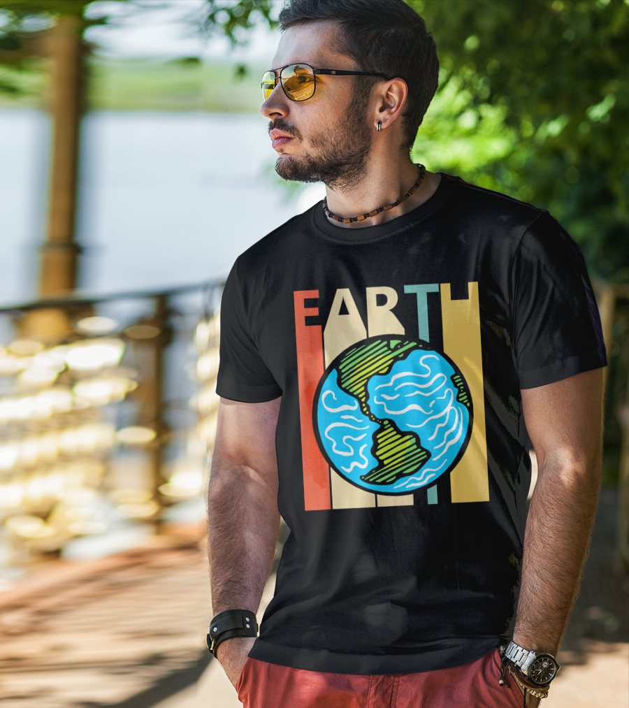 Earth Vintage Retro Planet Earth Astronomy T-Shirt