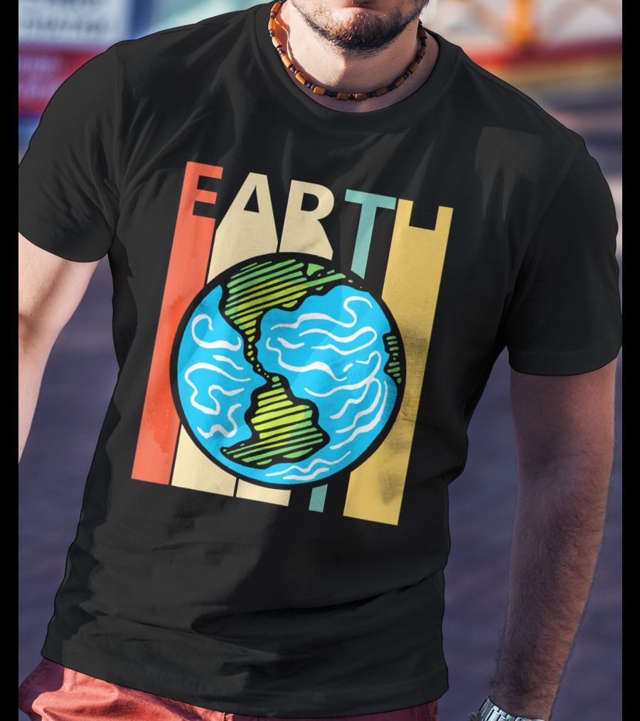 Earth Vintage Retro Planet Earth Astronomy T-Shirt