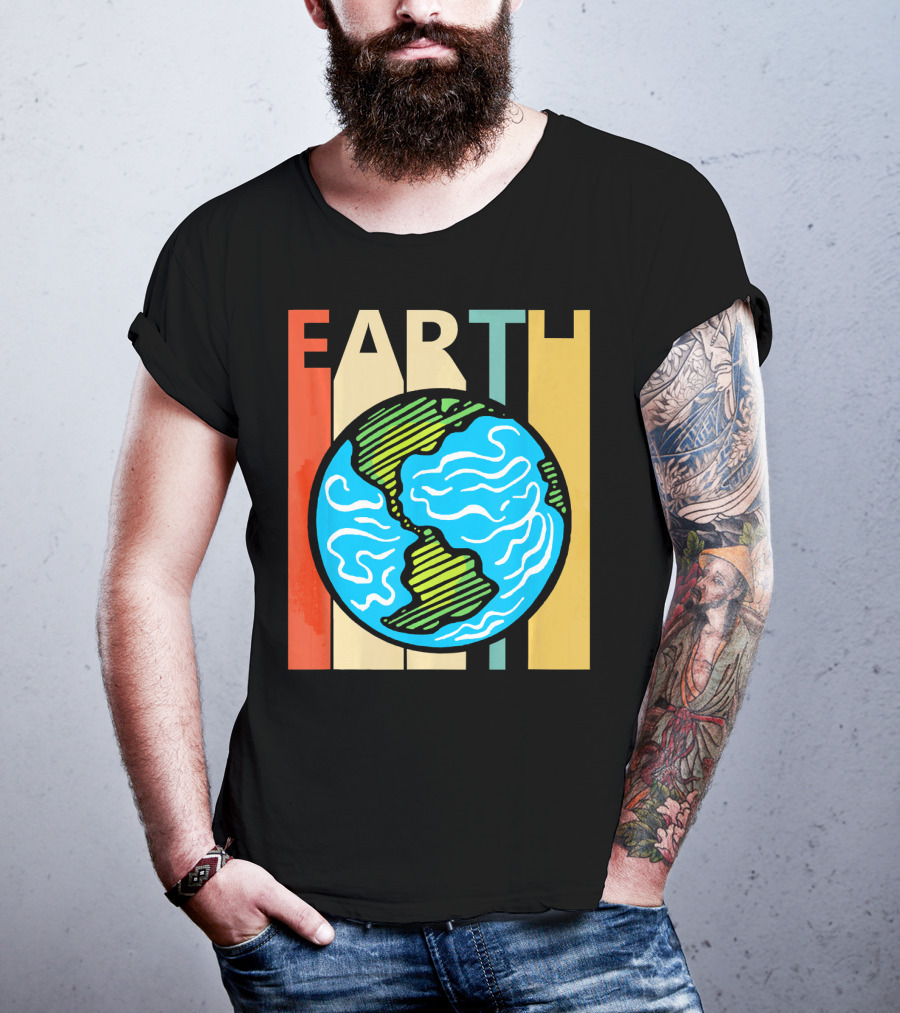 Earth Vintage Retro Planet Earth Astronomy T-Shirt