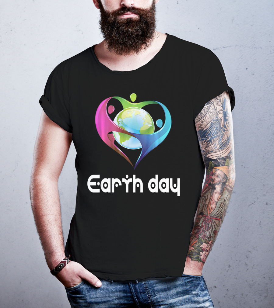 Earth Day Heart Globe Unity T-Shirt