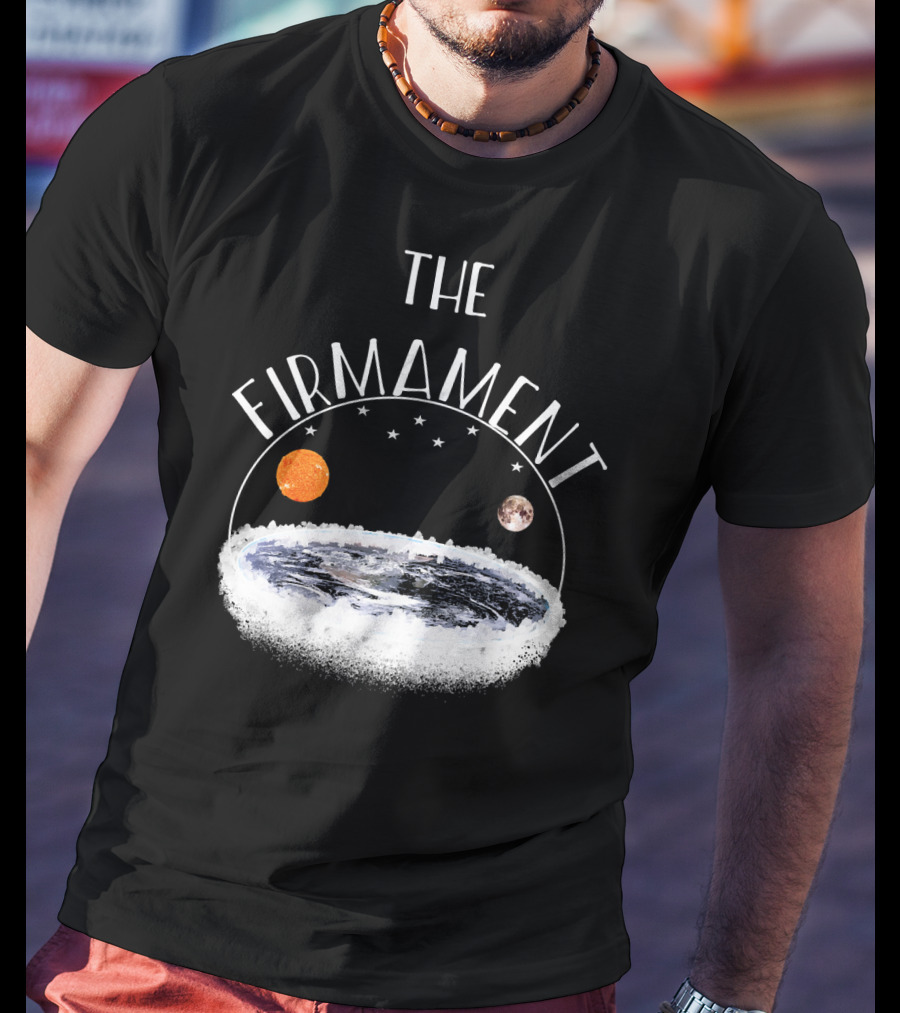 The Firmament Dome Flat Earth Society Sun Moon Stars T-Shirt