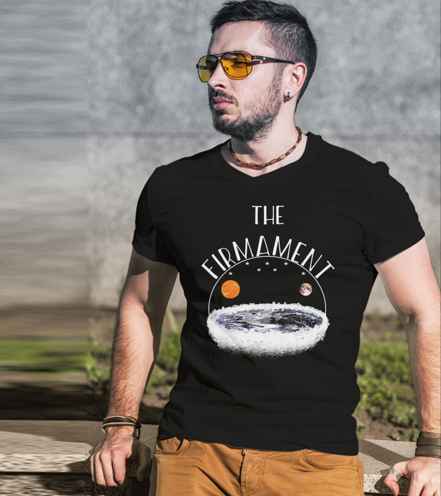 The Firmament Dome Flat Earth Society Sun Moon Stars T-Shirt