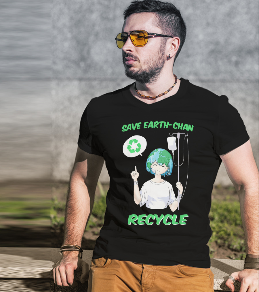 Save Earth-chan Recycle Earth Day T-Shirt