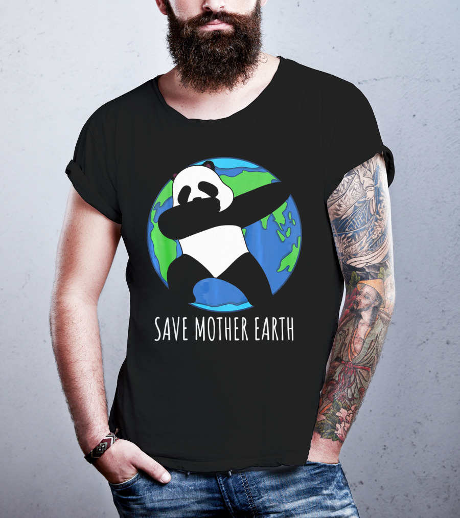 Earth Day Panda Dabbing Save Mother Earth T-Shirt
