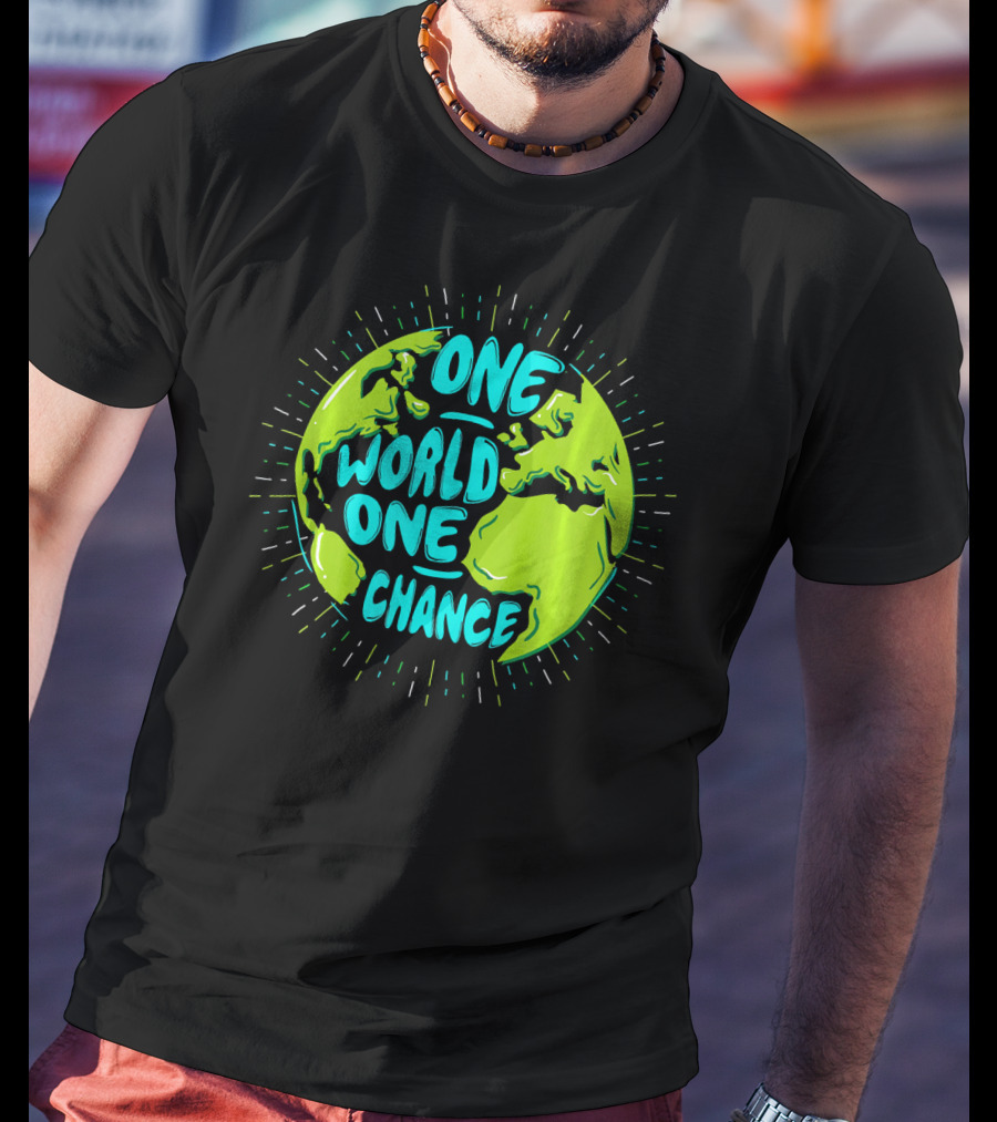 One World One Chance Planet Earth Climate Protection T-Shirt
