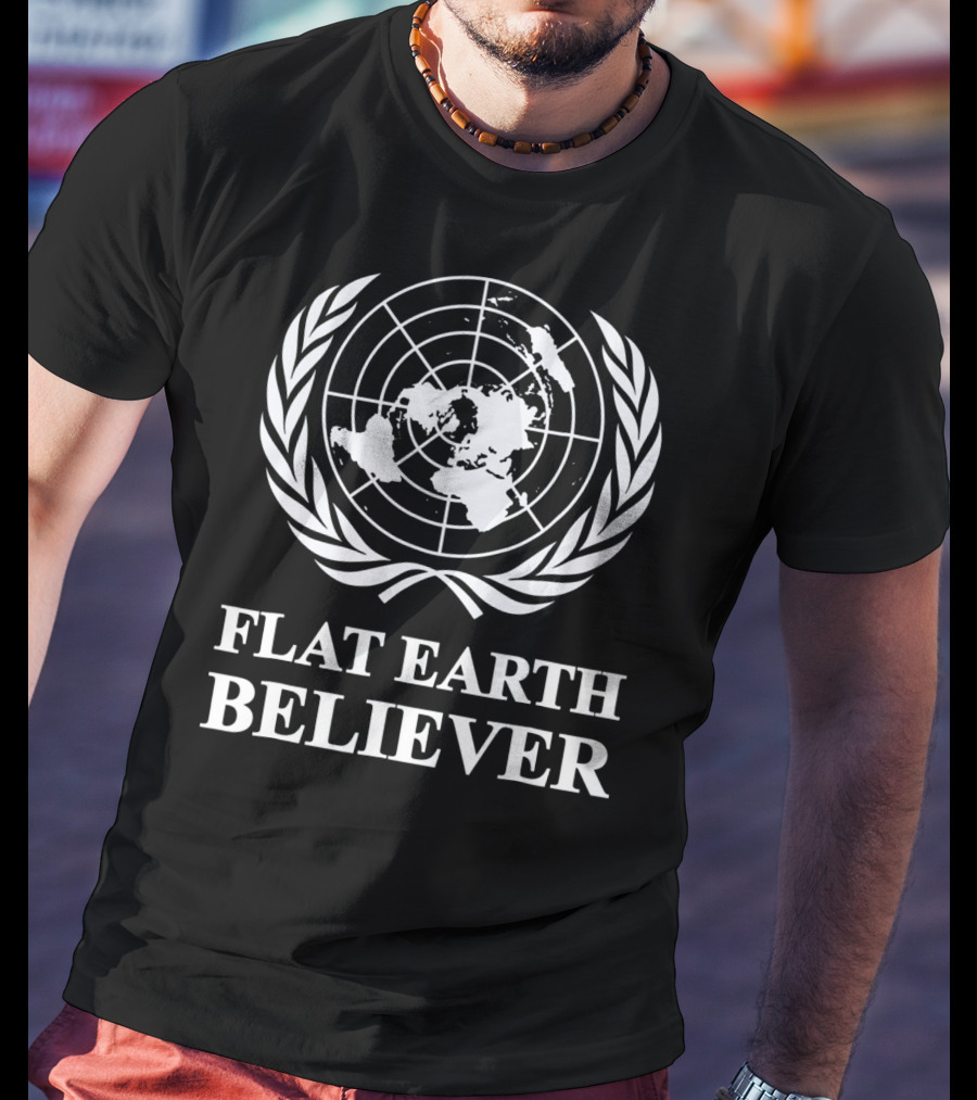 Flat Earth Believer Globe Emblem T-Shirt