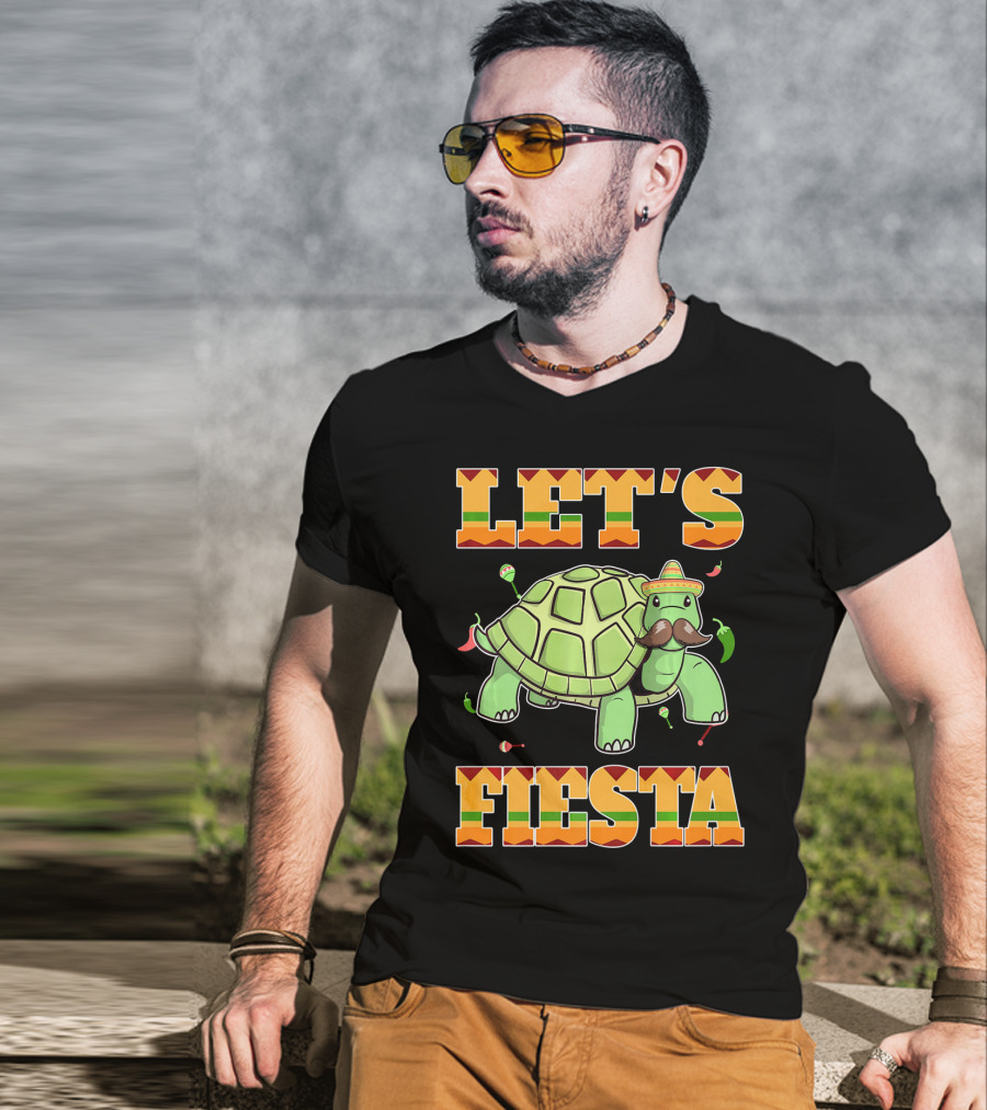 Let's Fiesta Turtle Cinco De Mayo Mexican T-Shirt