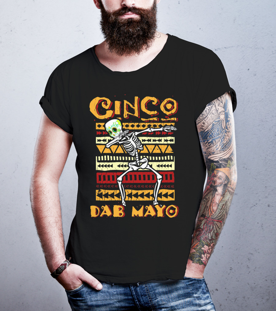 Cinco Dab Mayo Skeleton Dabbing Fiesta T-Shirt