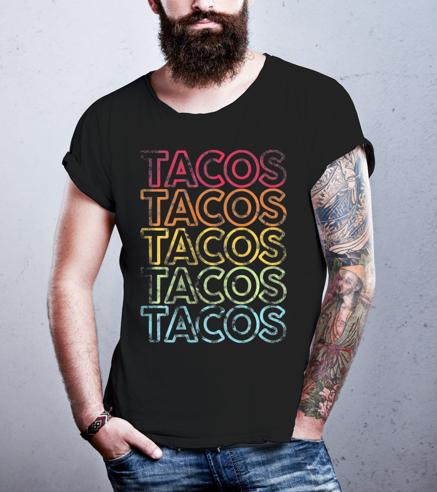 Tacos Vintage Retro Cinco De Mayo T-Shirt