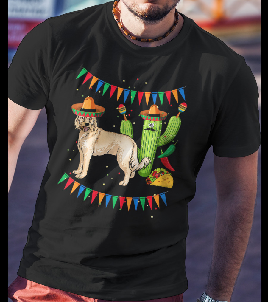 Sombrero Cockapoo Dog Mexico Cinco De Mayo Fiesta Cactus Taco Party T-Shirt