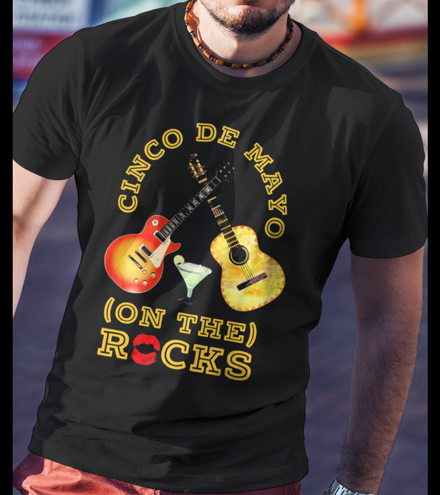 Cinco De Mayo On The Rocks Guitars Margarita T-Shirt